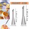 6 PCS Cream Icing Piping Nozzle Tip Stainless Steel Long Cream Puff Piping Tips Cake Decorating Tools Multipurpose Pastry Piping for Small Pastries Puffs Cupcakes Filling Donuts Other Pastries